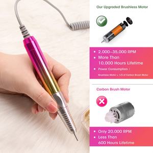 Torno de Uñas Eléctrico Profesional Inalámbrico 35000RPM Portátil de Escritorio con Cepillo de Carbón Cristal Recargable y Silencioso - Product Image 3