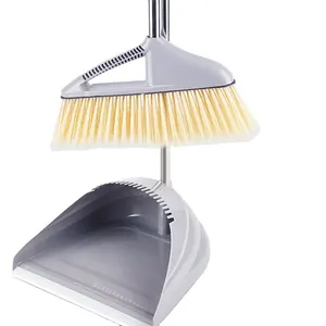 Household Indoor & Outdoor Power Broom with Dustpan Set PP & PET Material Broom Head for Sweeping