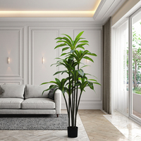 Arbre artificiel en plastique haut de gamme en pot pour la décoration de chambre à coucher, utilisation par les paysagistes - Ornement de jardin durable