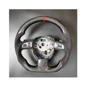 <span class=keywords><strong>Volante</strong></span> de coche de cuero de fibra de carbono de estilo deportivo personalizado para <span class=keywords><strong>Audi</strong></span> A3 <span class=keywords><strong>A4</strong></span> A5 S3 S4 S5 S6 RS4 RS5 RS6 accesorios de coche - Product Image 1