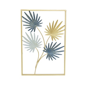 Décoration murale Pièces d'intérieur Affichage de luxe Maison <span class=keywords><strong>en</strong></span> or <span class=keywords><strong>Cadre</strong></span> <span class=keywords><strong>en</strong></span> <span class=keywords><strong>fer</strong></span> <span class=keywords><strong>forgé</strong></span> Art <span class=keywords><strong>mural</strong></span> <span class=keywords><strong>en</strong></span> métal Suspendu Feuille Fleur Décoration intérieure - Product Image 3