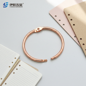 YIWANG oro rosa 1,5 pulgadas Metal hojas sueltas libro carpeta con bisagras hebilla anillos 38mm - Product Image 1