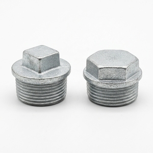 Bouchon de tuyau en fonte malléable galvanisé à filetage extérieur, sans bavure, pour l'étanchéité des conduites d'incendie - Product Image 2
