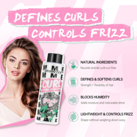 Crème Coiffante Hydratante Anti-Frisottis pour Cheveux Bouclés Naturels et Frisés, Lotion Définissante pour Boucles, Contrôle des Bords, Marque Privée