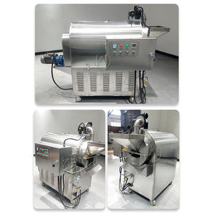 Machine à torréfier les grains <span class=keywords><strong>de</strong></span> café, les pistaches, les graines <span class=keywords><strong>de</strong></span> soja, les noix, en acier inoxydable, chauffage électrique au gaz, 30-500 kg/lot - Product Image 2
