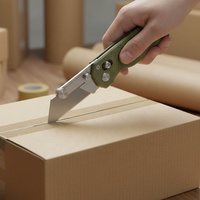 Couteau utilitaire pliant OEM personnalisé en gros avec 10 lames de rasoir SK5 supplémentaires, manche G10 et verrouillage par bouton, idéal pour la maison et le bureau