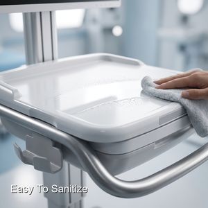 Compartiments verrouillables sur le chariot médical sécurisé Keling Medical Hospital protègent les données sensibles des patients. - Product Image 4