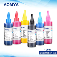 Aomya 100ml Premium à base d'eau pour sublimation, compatible avec les têtes d'impression L805/L1300/L1800/L18050 pour impression numérique