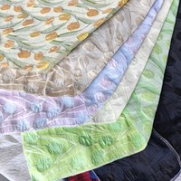 Tissu Jacquard en Polyester Recyclé Durable à Motif Tulipe pour Chapeaux et Casquettes Esthétiques, Logo Personnalisé, Vente en Gros Direct Usine