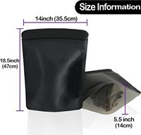 Sachet Doypack refermable avec fermeture éclair, opaque, pour l'emballage de café en grains et d'aliments