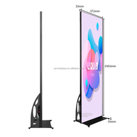 P2.5 per interni specchio pubblicitario Poster pannello LED digitale in piedi WIFI 4G pavimento LED schermo Poster Display a LED
