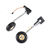Train d'atterrissage électrique rétractable pour avion RC de 4 à 6 kg, roue à moyeu en alliage PU de 3 pouces, amortisseur télescopique ZY15091SM 90001