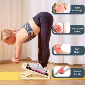 Fabbricazione all'ingrosso di <span class=keywords><strong>legno</strong></span> regolabile Stretch cuneo Slant Board polpaccio barella Slant inclinazione tavola per le ginocchia - Product Image 3