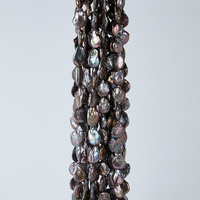 Perles baroques en forme de pièce de monnaie d'eau douce noires de couleur naturelle de 20-25 mm pour la fabrication de bijoux