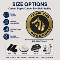 Écussons personnalisés de haute qualité en TPU, transfert thermique, imperméables, logo 3D pour t-shirt, sweat-shirt, casquette, vêtements