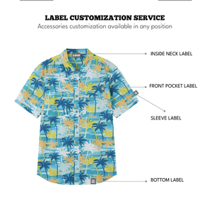 <span class=keywords><strong>Chemise</strong></span> hawaïenne à manches courtes et à revers personnalisée de <span class=keywords><strong>grande</strong></span> <span class=keywords><strong>taille</strong></span> pour hommes en popeline anti-rides imprimée en 3D - Product Image 5