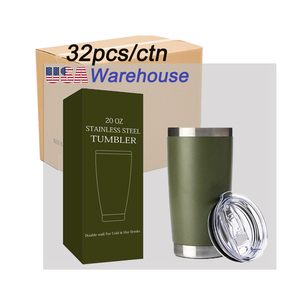 Vasos de acero inoxidable de 30Oz y 20oz, vasos de doble pared para mantener el frío, botella de agua - Product Image 1
