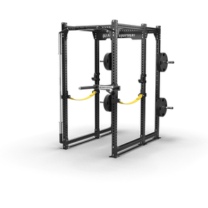 Rack de Potencia Comercial Profesional QLI QPR265 de Acero Reforzado para Levantamiento de Pesas, Jaula para Sentadillas, Entrenamiento de Cuerpo Completo y Fuerza, con Elementos de Madera - Product Image 4