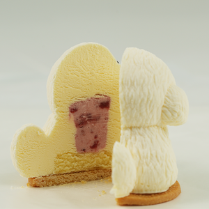 Gâteau mousse glacé blanc et brun en forme de <span class=keywords><strong>beagle</strong></span>, en boîte, nouvelle collection 2026, vente chaude - Product Image 5