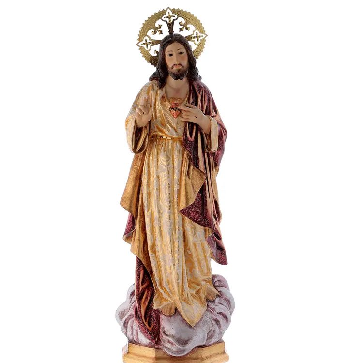 Factory custom religious church figure fiberglass Saint Joseph and baby jesus statue