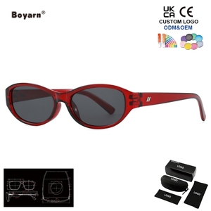 Gafas de Sol Boyarn Retro Artísticas con Marco Redondo, Lentes Grises Versátiles de PC, Lentes de Sol para Hombre - Product Image 2