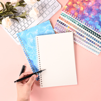 Carnet personnalisé imprimé avec pages vierges, livre d'autocollants, carnet à spirale, couverture rigide avec sangle, livre d'autocollants