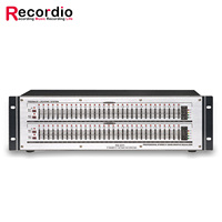 Égaliseur graphique numérique audio professionnel double 31 bandes GAX-EQ3231 avec sortie subwoofer et bandes de fréquence Q constantes 1/3 d'octave