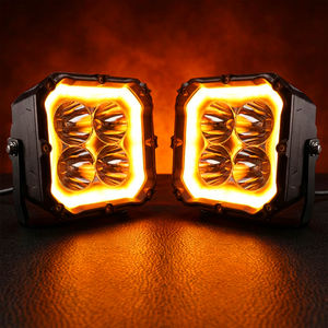 5인치 80W 6000K 옐로우 DRL 듀얼 컬러 사각 LED 스팟 라이트 (트럭 픽업 4x4 오프로드 범용 LED 안개등 주행 작업등) - Product Image 1