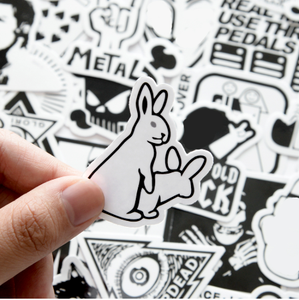Custom Funny Black and White Car Sticker Cool Motorcycle Skateboard Laptop Bumper Sticker Bomb Styling Vinyl <strong>Decals</strong> - Product Image 3