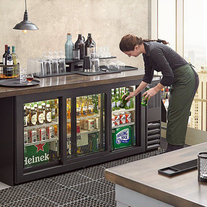 <span class=keywords><strong>Frigorifero</strong></span> per Birra Personalizzato da 338L con <span class=keywords><strong>Doppia</strong></span> <span class=keywords><strong>Porta</strong></span> in Vetro, Refrigeratore Commerciale da Banco con Raffreddamento a Compressore - Product Image 6