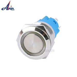 Abilkeen công tắc điện 12mm/16mm/19mm/22mm/25mm/30mm ON OFF nút kim loại push button với kết nối Led push button LED chuyển đổi