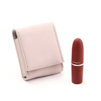 Nouvelle arrivée en cuir Pu cosmétique maquillage rouge à lèvres support présentoir organisateur mallette de rangement support boîte avec miroir