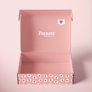 Boîte d'emballage d'expédition écologique en papier <span class=keywords><strong>kraft</strong></span> rose en carton ondulé imprimé en couleur Boîtes postales personnalisées - Product Image 5