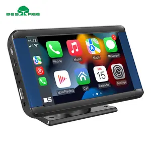 Bestree new launched 7 inch portable car mp5 player with carplay android auto mirror link portable carplay radio car mp5