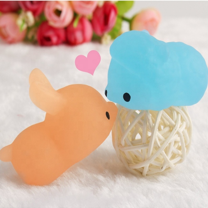 Светящиеся в темноте мягкие игрушки Mochi сжимаемые животные Kawaii сжимаемые кошки панда кролик мягкие игрушки для снятия стресса