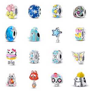 Diseño Original 2025, <span class=keywords><strong>pulsera</strong></span> encantadora Diy <span class=keywords><strong>de</strong></span> Donut <span class=keywords><strong>de</strong></span> esmalte <span class=keywords><strong>de</strong></span> <span class=keywords><strong>plata</strong></span> 925, cuentas dispersas, lujosa joyería <span class=keywords><strong>de</strong></span> moda <span class=keywords><strong>de</strong></span> alta calidad - Product Image 2