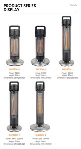 700W <strong>Portable</strong> Room <strong>Electric</strong> <strong>Heater</strong> for Homes Carbon Fibre Standing Outdoor <strong>Heater</strong> - Product Image 6