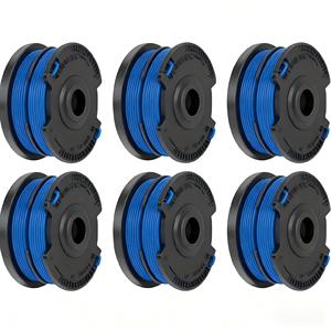 Paquete de 6 bobinas de repuesto KST-120X TLK-01 para recortadora Kobalt KST 120X-06 506886 de 40 voltios 651246, bobina de recortadora precargada - Product Image 1