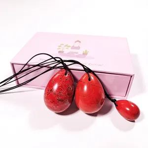 2022 Good Supply Natural Chakra Healing Yoga Exercise Eggs with String Massage Stones for wedding decoration