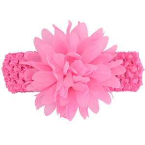 30 ألوان الطفل الاطفال رباط شعر الشيفون زهرة عقال للفتيات الزهور بالجملة إكسسوارات الشعر أغطية الرأس محبوك عقال - Product Image 1