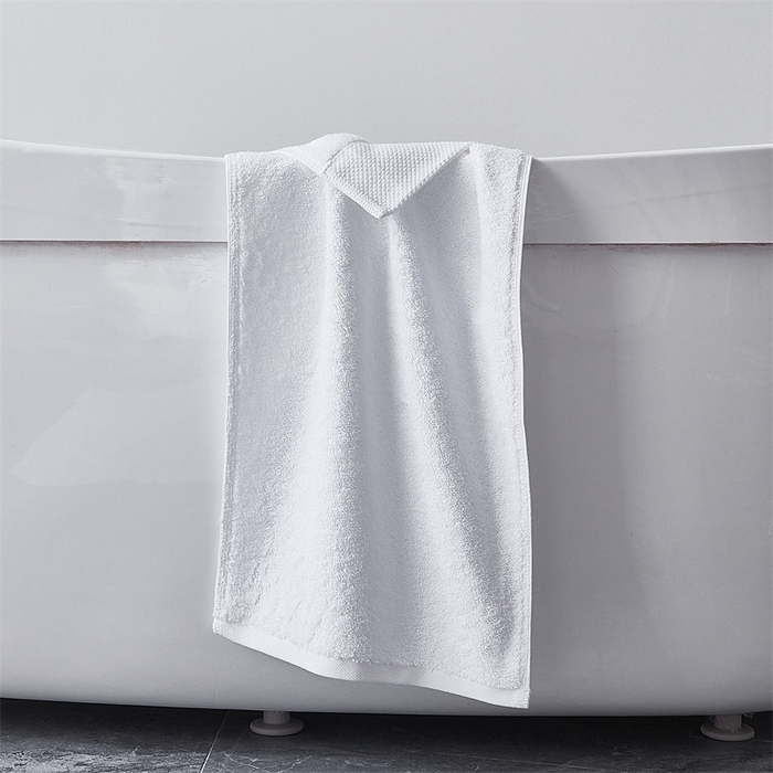 Factory Customized Wholesale Hotel Cotton Satin Border White Face Towel