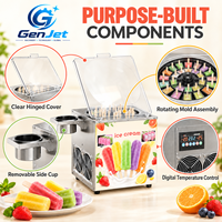 Machine à glaces commerciale 40 positions en acier inoxydable, 1200W, congélateur sur pied pour café et pâtisserie