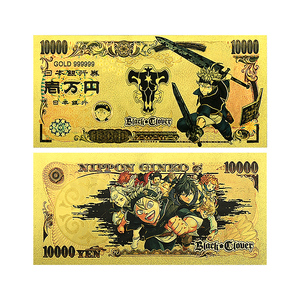Billet de banque japonais en feuille d'or Black Clover, en PET double face, 10 000 Yen, objet de collection <span class=keywords><strong>anime</strong></span> pour fans et collectionneurs - Product Image 2