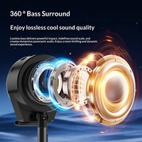 Nouveau Système Audio de Bureau Sans Fil pour Téléphone avec Support, Mini Haut-parleur 5.3, Son Surround 360° et Éclairage Ambiant RGB, Idéal pour l'Export