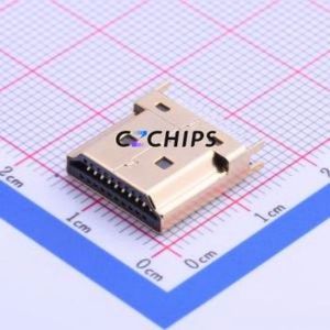 920-867A2021Y10100 HDMI Connector Through hole Component (THT) Connector HDMI-A Male 19P Clamp Plate - Product Image 1
