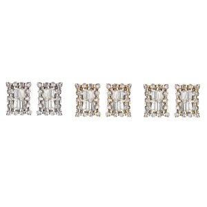 Boucles d'oreilles clous tendance en or blanc massif 18 carats avec diamants véritables taille baguette pour femme, idéales pour fiançailles et soirées – Vente en gros directe usine Chine - Product Image 4