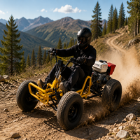 Kart tout-terrain miniature à pédales, nouveau modèle, 212cc, essence, 4 temps, transmission par chaîne, freins à disque, pour adultes, vente en gros