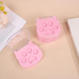 Boîte à blush vide en plastique rose personnalisée avec étiquette privée, palette de fards à paupières, conteneur cosmétique vide, étui compact pour poudre - Product Image 4