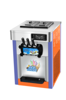 Distributeur automatique de crème glacée en acier inoxydable Machine à volume élevé 3 saveurs Sundae/Cone Business pour le lait neuf