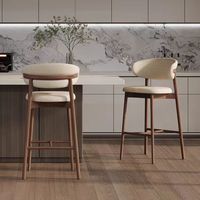 Fabricants de Meubles Modernes Minimalistes, Tabourets de Bar à Structure en Bois Massif, Chaises Hautes pour Table de Bar en Chine
